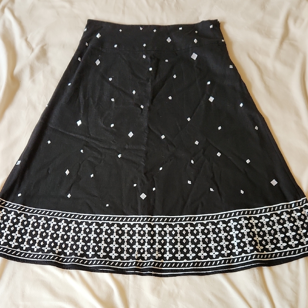 Willi Smith Embroidered Skirt